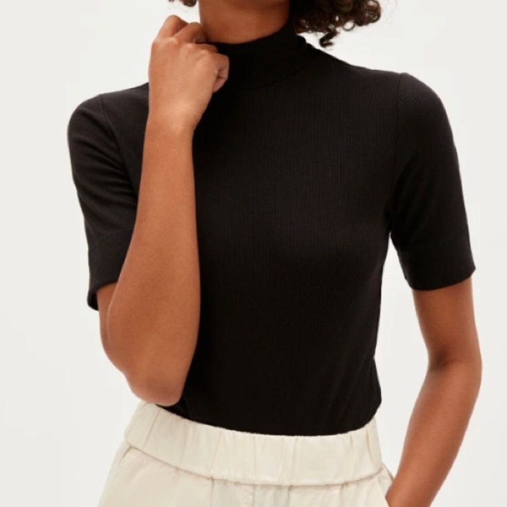 Mock Neck Tee Bundle // Black and White // ASOS